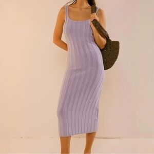 Free People Beach Santos Lavender Knit Dress